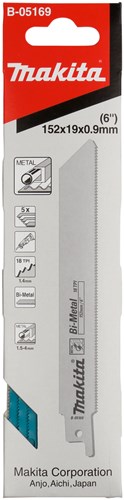 Makita accessoires makita b-05169 reciprozaagbladen - 152 x 1,4mm - metaal (5st)