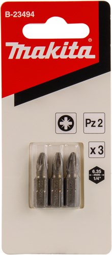 Makita accessoires schroefbit pz2x25mm 3 stuks - b-23494