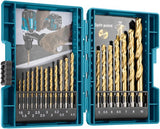 Makita accessoires makita metaalborenset 19-delig hss-tin - d-67527