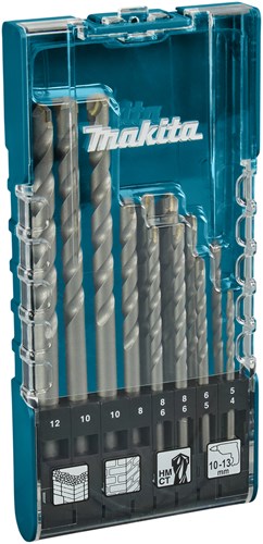 Makita accessoires makita d-77126 steen-spiraalboorset 12-delig 4 mm, 5 mm, 6 mm, 8 mm, 10 mm, 12 mm 1 set(s)