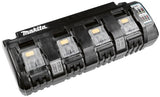 Makita dc18sf oplader met 4 poorten welke 2 accu's tegelijk oplaadt - 196426-3