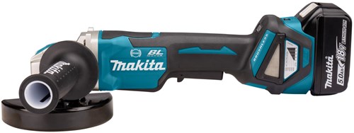 Makita dga519rtj accu haakse slijper 125mm x-lock 18v 5.0ah accu´s