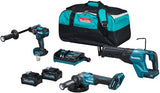Makita dk0159g301 | combiset | 40 v max | 4,0 ah accu | snellader | df001g, ga005, jr001g | in tas