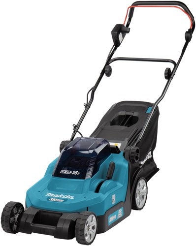 Makita dlm382cm2 2x18 v grasmaaier 38 cm 4,0 ah accu (2 st), duolader (dc18sh), in doos - dlm382cm2