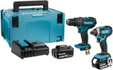 Makita dlx2131tj 18v combiset dhp482 accu klopboormachine + dtd152 slagschroevendraaier (2x 5.0ah accu) in mbox