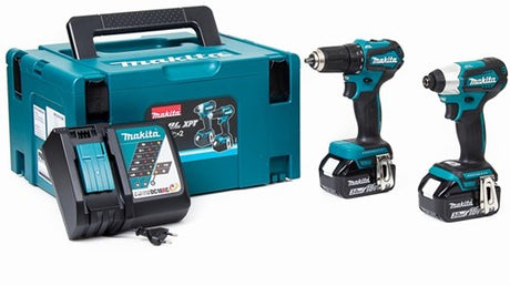 Makita dlx2220jx2 - ddf487 + dtd157 18v boor- schroefmachine + slagschroevendraaier 3,0 ah accu (2 st)