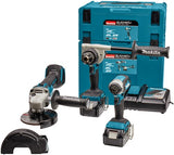 Makita dlx3155tj | lxt accu combiset 18v ddf486 + dtd153 + dga504 in mbox (2x 5.0ah accu + dc18rc snellader) - dlx3155tj