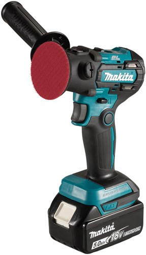 Makita dpv300rtj | accu polijst poetsmachine | 80 mm | 18v | set | 9,0 ah li-ion