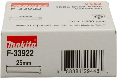 Makita accessoires makita f-33922 brad gegalvaniseerd 25mm ve=2000