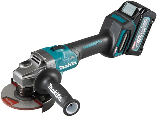 Makita ga005gm201 xgt 40v li-ion accu haakse slijper set (2x 4,0ah) in mbox - 125mm - koolborstelloos