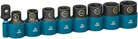 Makita krachtdopset impact black, 1 2 9-dlg - e-16645