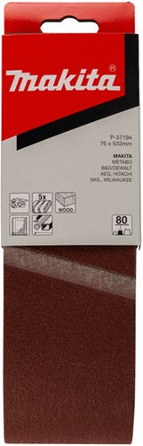 Makita accessoires makita schuurband k80 76x533 red