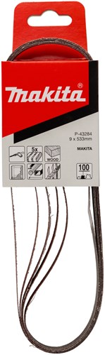 Makita accessoires makita p-43284 schuurband red - schuurband powervijl - schuurband stripschuurmachine - k100 - 9 x 533mm (5st)