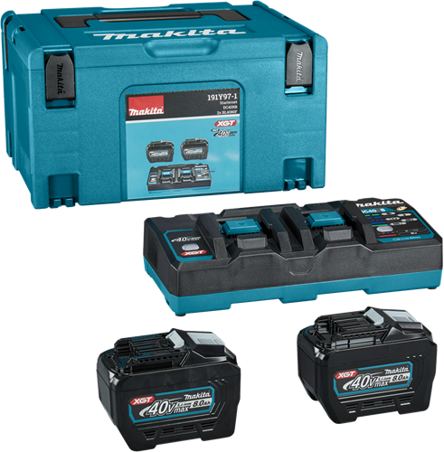 Makita accu starterset xgt dc40rb 2xbl4080f in mbox - 191y97-1