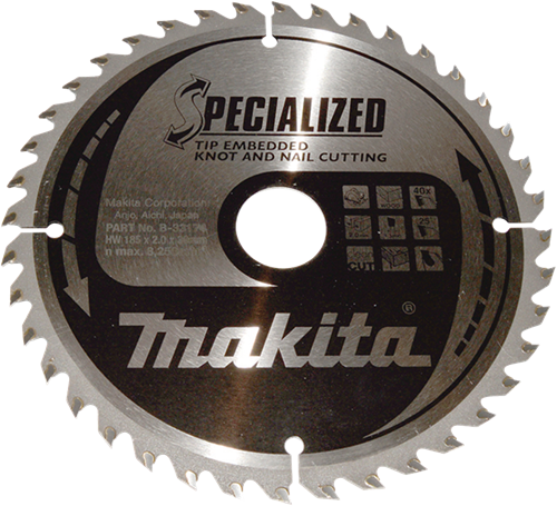 Makita accessoires makita zaagblad | tipe | 185x30x2,0 | 40t | 25 graden - b-33174