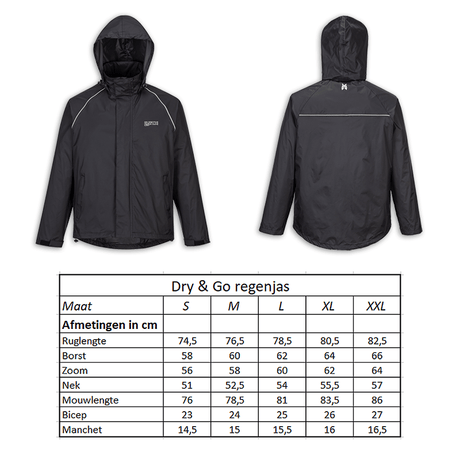 Regenjas Dry Go maat S