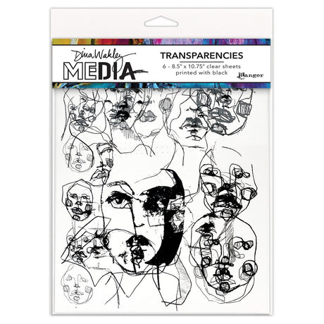 Ranger ink ranger • dina wakley media transparencies abstract portraits set1