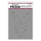 Ranger ink ranger • dina wakley media sjabloon cat head masks