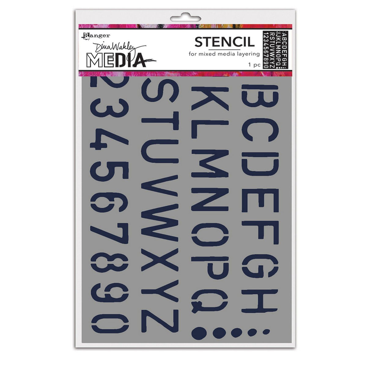 Ranger ink ranger • dina wakley media cling stencil school style alpha