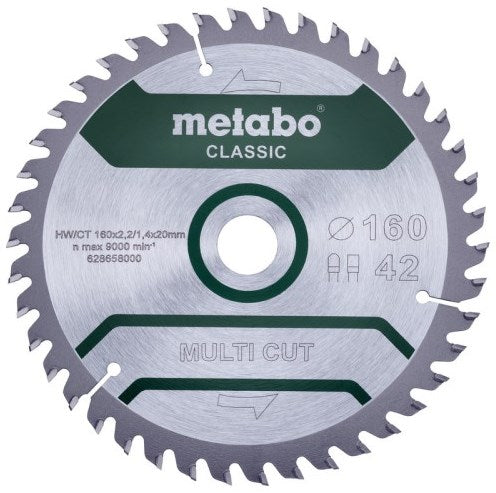 Metabo accessoires cirkelzaagblad | multi cut classic | 160x20mm | z42 fz tz 10° b - 628658000