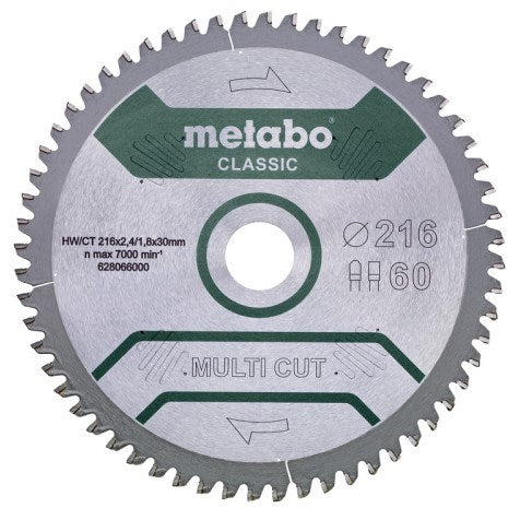 Metabo accessoires cirkelzaagblad | multi cut classic | 305x30mm | z80 fz tz 5° neg - 628286000