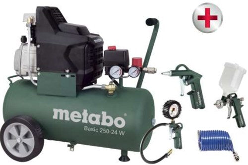 Metabo basic 250-24 w compressor + lpz-4 toebehorenset - 690836000
