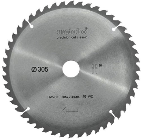Metabo accessoires metabo cirkelzaagblad precision cut hw ct ø 305 mm, 56 wz 5°neg - 628064000