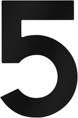 Metafranc huisnummer 5 120mm zwart - wu0424647