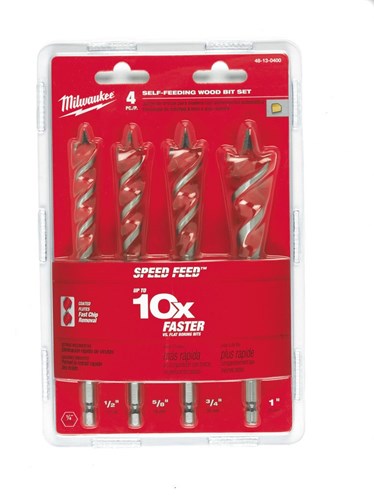Milwaukee accessoires milwaukee set zelfvoedende houtboren (4-delig) - 4932479477