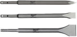 Milwaukee accessoires milwaukee set sds-plus beitels sds-plus 3 pct beitel set - 4932430001