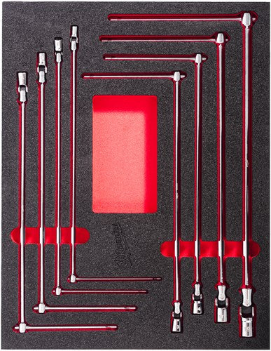 Milwaukee foam inlay t-dopsleutel set met cardangewricht | 8-delig - 4932499113