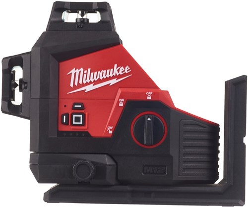 Milwaukee m12 3pl-0c | m12 driedimensionale laser met 3 groene 360° laser cirkels - 4933478103 - 4933478103