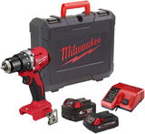 Milwaukee m18 blpdrc-422c m18 accu klopboormachine 60nm compact brushless, 1 x 4,0 ah 1x 2,0ah - 4933492825