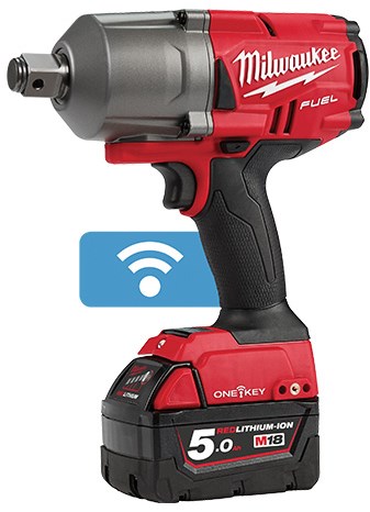 Milwaukee m18 onefhiwf34-502x | fuel one-key accu slagmoersleutel 18v 3 4 1627nm in hd box (2x 5.0ah accu + m12-18 fc lader) - 4933459730