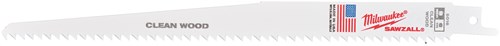 Milwaukee accessoires milwaukee reciprozaagbladen | hout en kunststof | 230mm x 6 tpi | 5 stuks - 48475016