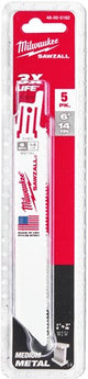 Milwaukee accessoires milwaukee reciprozaagbladen | thin kerf | metaal | 150mm x 14 tpi | 5 stuks - 48475182