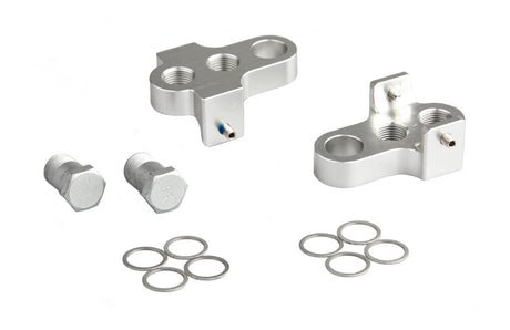 Mirage crankverkorters met rvs bouten aluminium t6 zilver