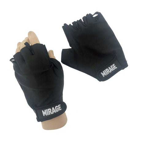 Mirage Lycra handschoen maat m gel zwart korte vinger op kaart
