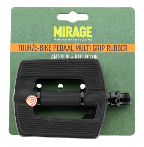 Mirage pedalen tour ebike multigrip kunststof rubber zwart