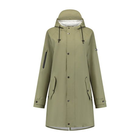 Mirage regenjas rainfall trenchcoat - maat m - gemaakt van polyester soft touch - olive green