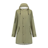 Mirage regenjas rainfall trenchcoat - maat s - gemaakt van polyester soft touch - olive green