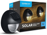 Enzo modee led solar wandlamp 8cm set a 2 stuks warmwit - 5099160