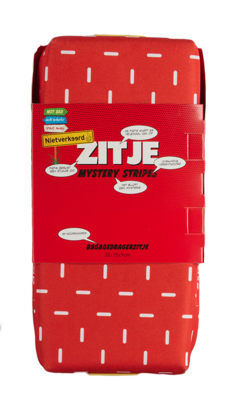 Buzaglo nietverkeerd zitkussen voor bagagedrager mystery stripes