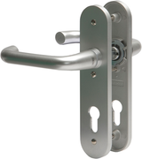 Nemef 3253 s beslag kortschild afgerond | d kruk-kruk | beslagset | geveerd | krukstift 8mm | f1 aluminium | ke55-ke55 - 9325319550