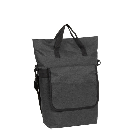 Bike drops shopper fietstas met schouderhengsel nylon 12l zwart