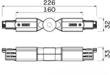 Nordic hoekstuk instelbaar tbv. rail alu 5050043