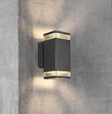 Enzo nordlux wandlamp elm 2x gu10 zwart ip44 - 4800911