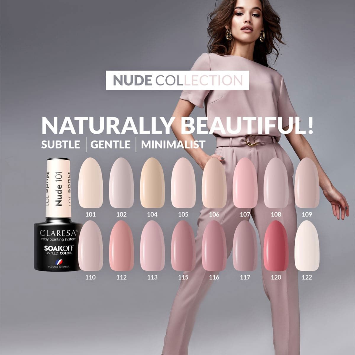 Claresa uv led gellak 5ml nude 115