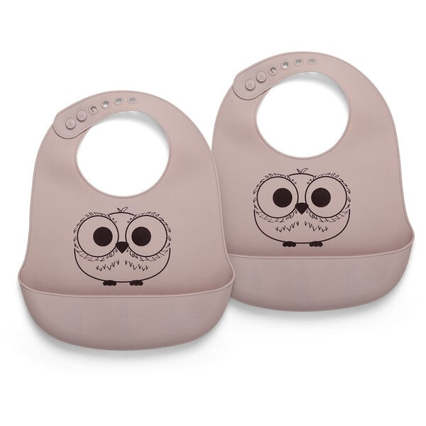 Nuuroo Nuuroo Alfie silicone short bib 2-pack with print