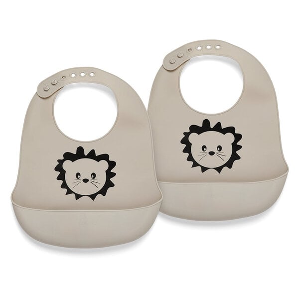 Nuuroo Nuuroo Alfie silicone short bib 2-pack with print